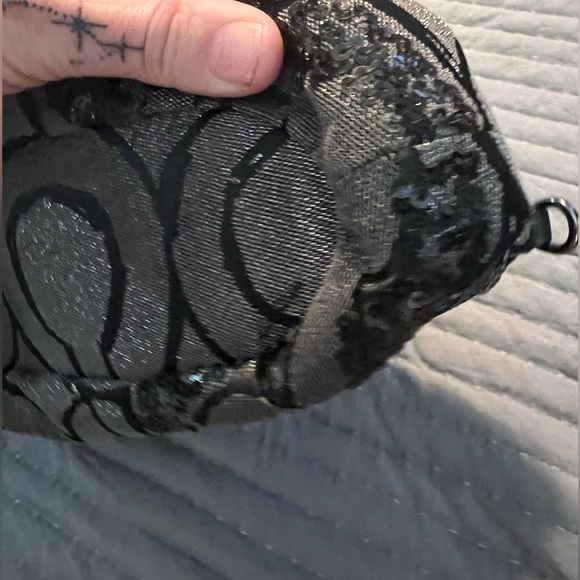 Coach Black & Gray Madison sequin op art Sophia - Picture 4 of 8